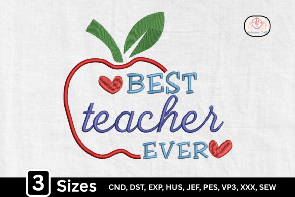 Apple Heart Script: Best Teacher Embroidery Review