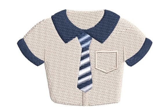 Boy s School Uniform Shirt and Tie Embroidery Review