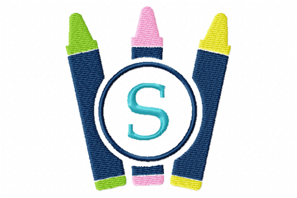 Crayons Frame Monogram Letter S: Designer Review