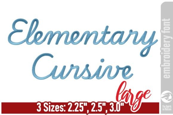 Elementary Cursive Embroidery Font - L