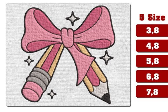 Pink Pencil Bow Back to School Design: A Stitcher’s Review