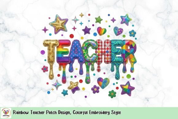 Rainbow Teacher Patch Design: Colorful Embroidery Review